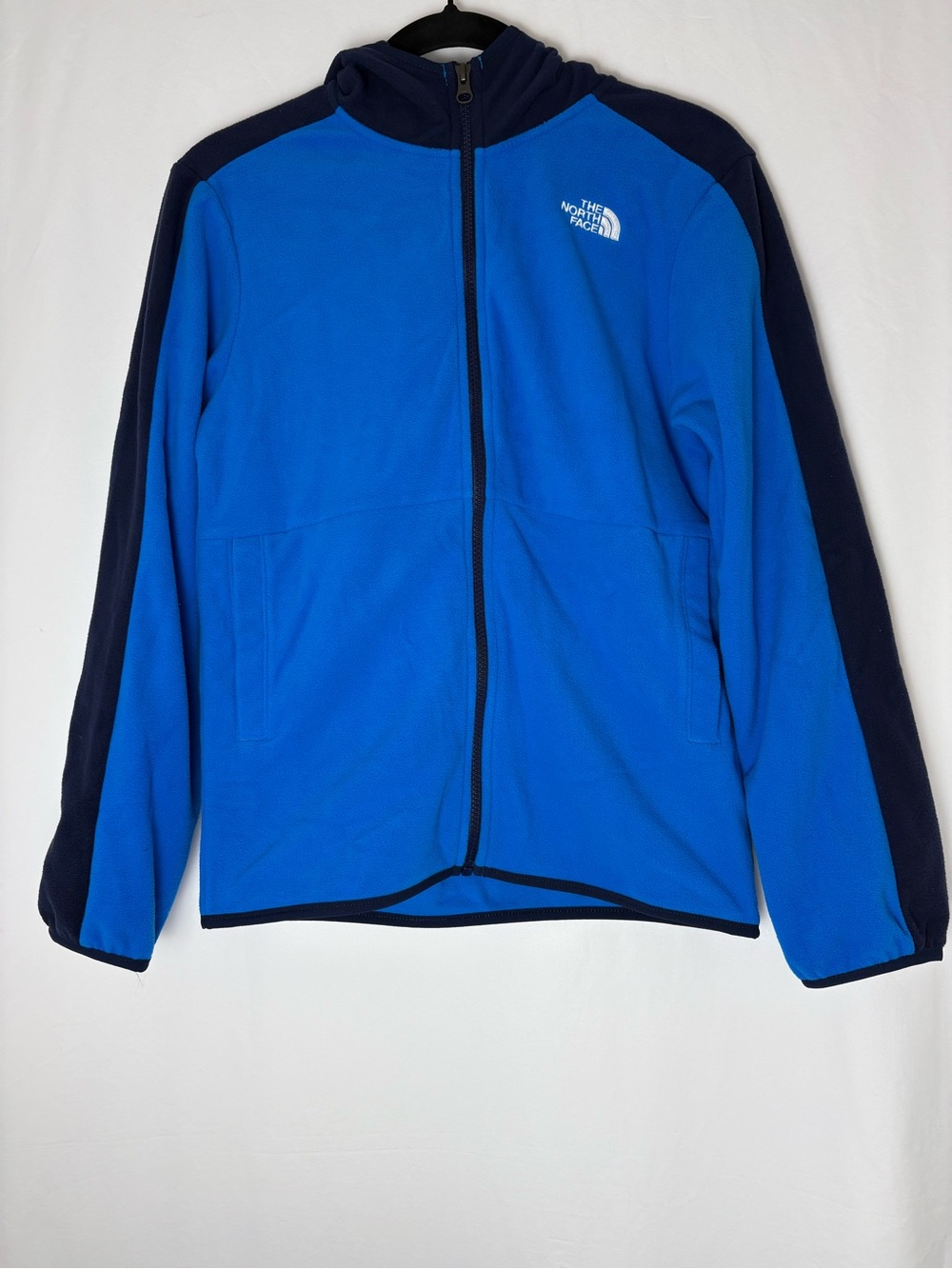 The North Face Youth Large (14/16) Blue Full Zip Hooded Fleece Jacket 💙